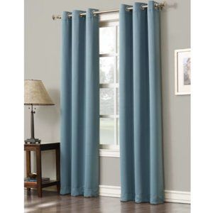 Sun Zero Preston 40" x 84" Grommet Top Blackout Curtain Panel (Mineral)